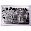 Image 1 : 1994 $1 American Silver Eagle Coin & 2oz Silver Bar Set