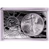 Image 1 : 1996 $1 American Silver Eagle Coin & 2oz Silver Bar Set