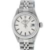 Image 2 : Rolex Ladies Stainless Steel Silver Index Datejust Wristwatch