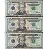 Image 1 : Lot of (3) 2009 $20 Federal Reserve Star Notes