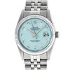 Image 1 : Rolex Men's Stainless Steel Ice Blue Diamond 36MM Datejust Watch