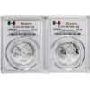 Image 1 : Lot of (2) 2018-Mo Mexico Proof 1/2 oz Silver Libertad Coins PCGS PR70DCAM