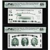 Image 1 : Set of Giori Test Note Washington & Lincoln Memorial PMG Superb Gem Unc. 68EPQ