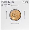 Image 1 : 1913 $2 1/2 Indian Head Quarter Eagle Gold Coin