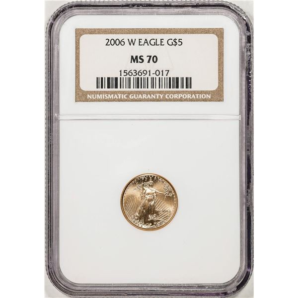 2006-W Burnished $5 American Gold Eagle Coin NGC MS70