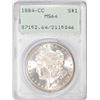 1884-CC $1 Morgan Silver Dollar Coin PCGS MS64 Old Green Rattler Holder