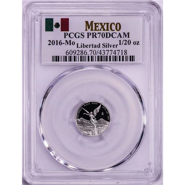 2016-Mo Mexico Proof 1/20 oz Silver Libertad Coin PCGS PR70DCAM