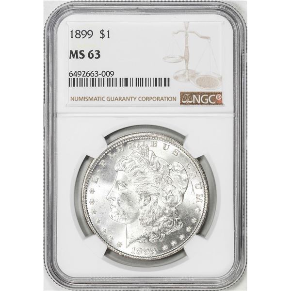 1899 $1 Morgan Silver Dollar Coin NGC MS63