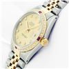 Image 4 : Rolex Mens Two Tone Champagne Ruby and Diamond Datejust Wristwatch