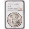 Image 1 : 1974FM $5 Bahamas Commonwealth Coin NGC MS70