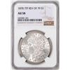 1878 7 TF Reverse of 1879 $1 Morgan Silver Dollar Coin NGC AU58
