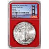 Image 1 : 2016-(S) $1 American Silver Eagle Coin NGC MS69 Struck at San Francisco Red Core