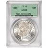 1893 $1 Morgan Silver Dollar Coin PCGS MS63 Old Green Holder
