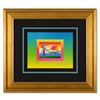 Image 1 : Peter Max "Rainbow Umbrella Man on Blends" Limited Edition Lithograph on Paper