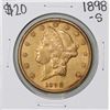1898-S $20 Liberty Head Double Eagle Gold Coin