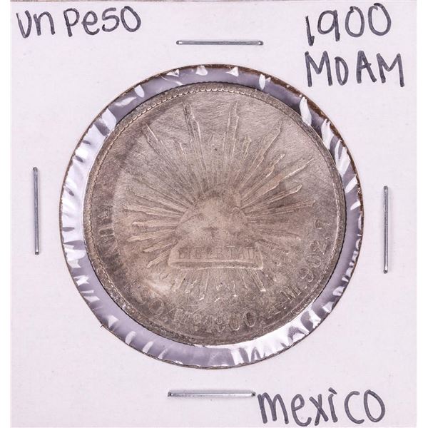 1900 Mo AM Mexico Un Peso Silver Coin