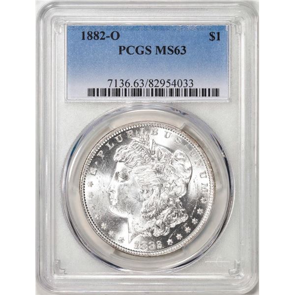 1882-O $1 Morgan Silver Dollar Coin PCGS MS63