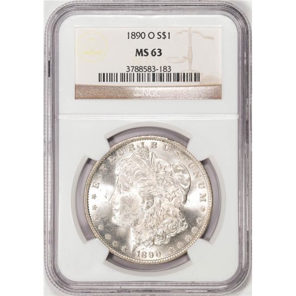 1890-O $1 Morgan Silver Dollar Coin NGC MS63