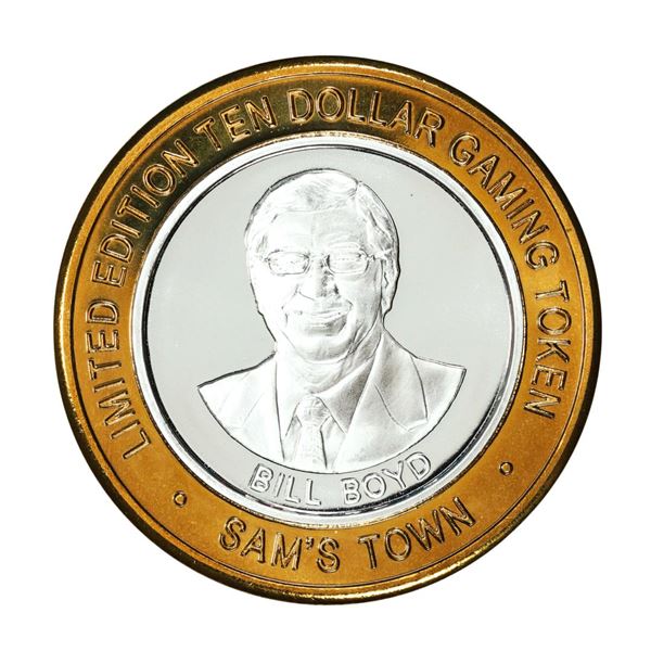 .999 Silver Sam's Town Las Vegas, Nevada $10 Casino Limited Edition Gaming Token