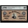 Image 1 : 1864 $50 Confederate States Havana Counterfeit Note CT-66 PMG Extremely Fine 40EPQ