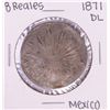 Image 1 : 1871 DL Mexico 8 Reales Silver Coin Scarce Date