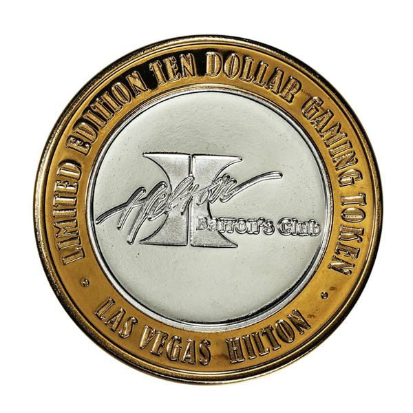 .999 Silver Hilton Las Vegas, Nevada $10 Casino Limited Edition Gaming Token