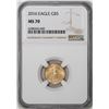 Image 1 : 2016 $5 American Gold Eagle Coin NGC MS70