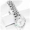Image 6 : Rolex Ladies Stainless Steel White Index Emerald and Diamond Datejust Wristwatch