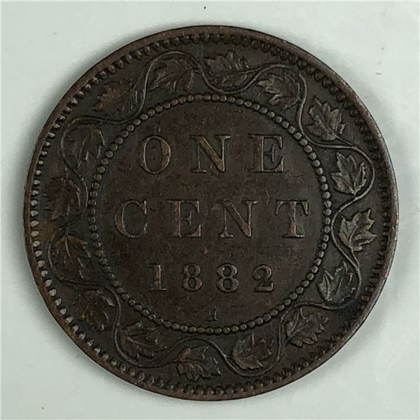 Canadian Large Cent 1882 Obverse 2 EF+