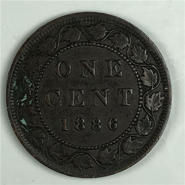 Canadian Large Cent 1886 EF+