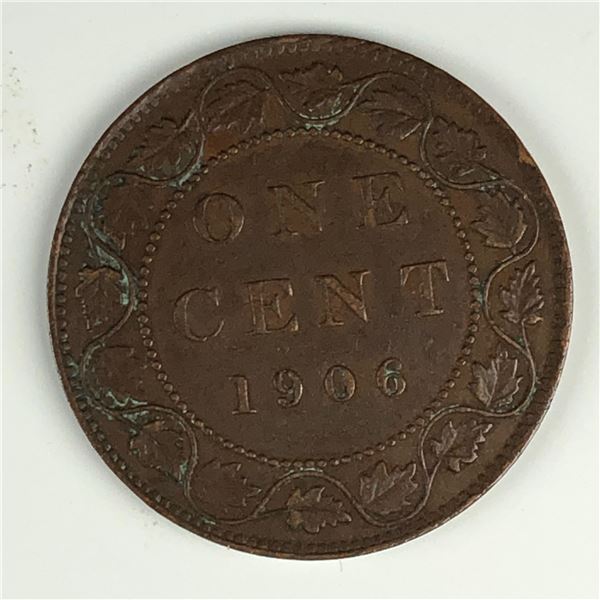 Canadian Large Cent 1906 EF+