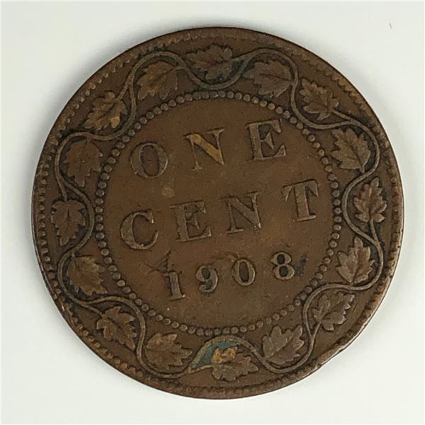 Canadian Large Cent 1908