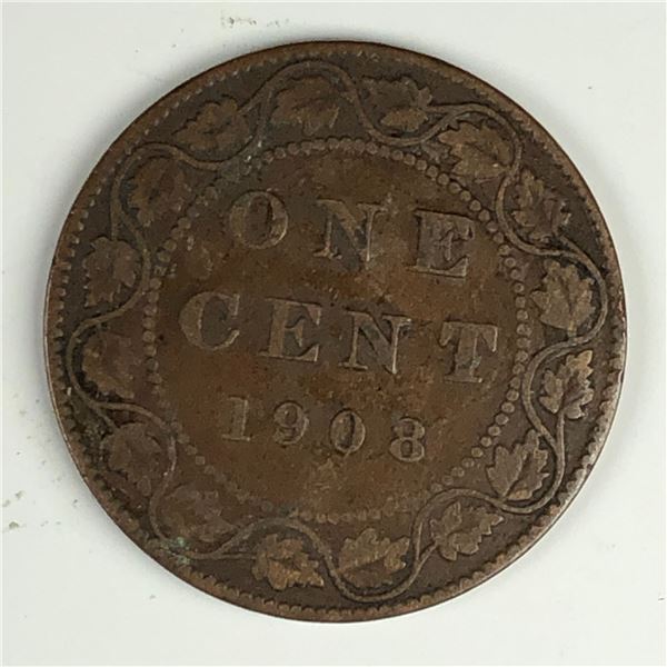 Canadian Large Cent 1908