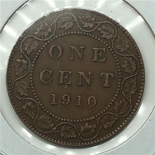 Canadian Large Cent 1910 VF++