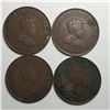 Image 2 : Group of 4 Canadian Large Cents 319