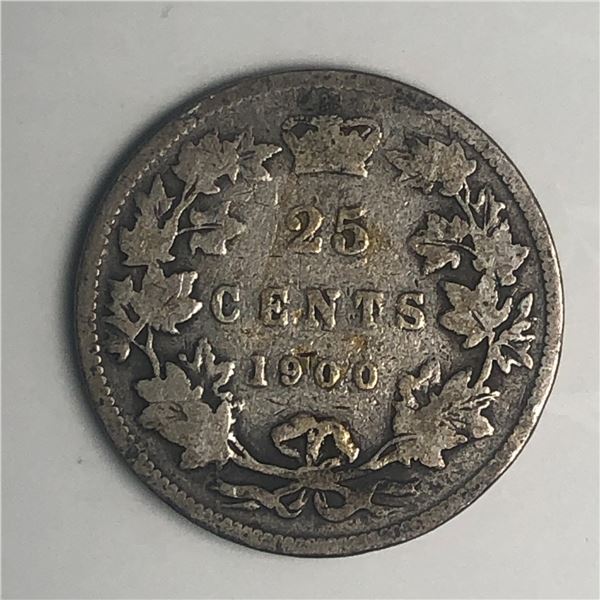 1900 Queen Victoria 25 Cents
