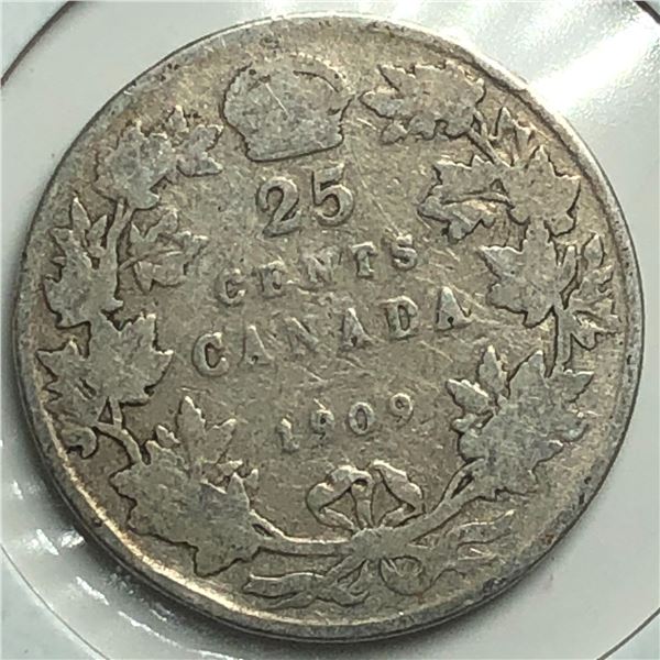 1909 King George V 25 Cents