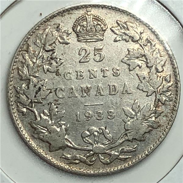 1933 King George V 25 Cents
