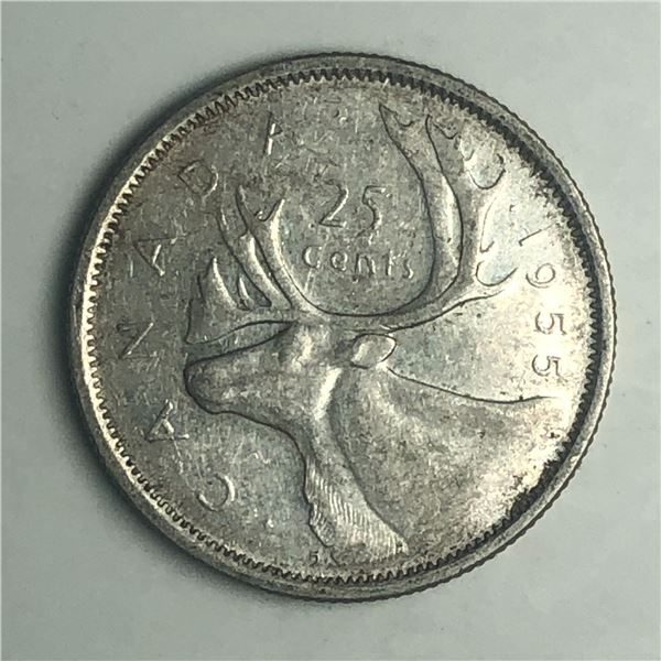 1955 Queen Elizabeth 25 Cents