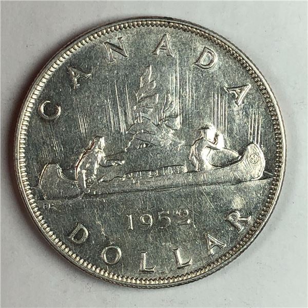 1952 King George VI Canadian Silver Dollar NWL