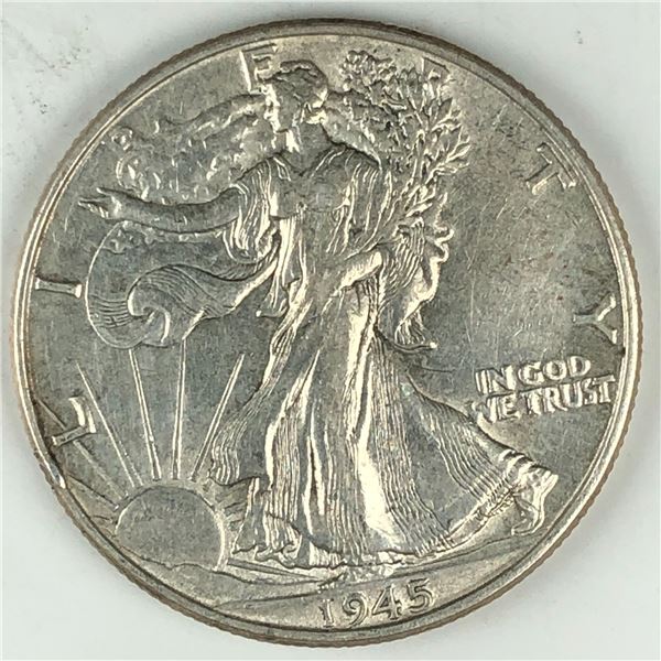 1945 US Half Dollar AU