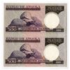 Image 2 : Banco de Angola, 1973, Uncut Pair Specimen-Proof Banknote.