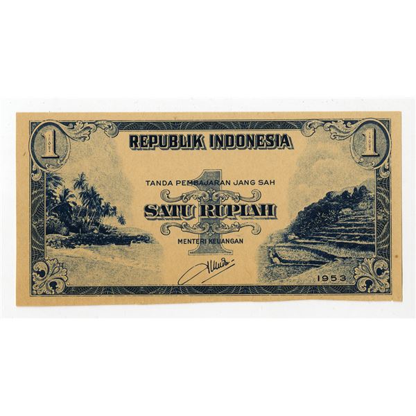 Republik Indonesia, 1951 (1953), 1 Rupiah, P-38, Front Proof Note