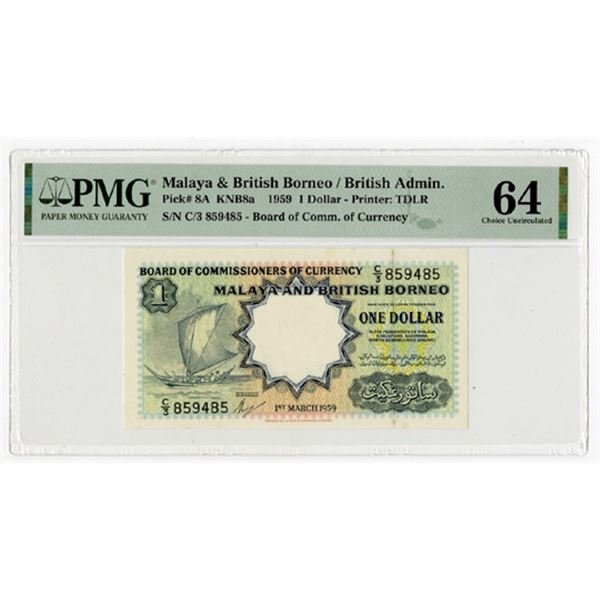 Malaya & British Borneo, Board of Commissioners of Currency, 1959, The Second of 2 Sequential Bankno