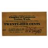 Image 1 : Tenino, Washington, 1932 25 Cent Wooden Money Depression Scrip