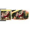 Image 1 : "Santa & Baby New Year Champagne Toast" On sample Cigar Labels Missing Titles.