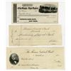 Image 1 : Connecticut Banks Proof Check Trio Including one from Yale University, ND (ca.1860-1880s)