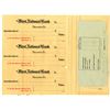 Image 1 : First National Bank, New Hibernia National Bank, Uncut Specimen-Proof Check Trio, ca. 1900s