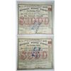 Image 1 : Narragansett Steamship Co., 1869, I/C, $500 and $1000 Bonds, Signed by Civil War General Ambrose E. 