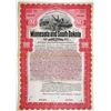 Image 1 : Minnesota and South Dakota Railway Co. 1900 Specimen Bond Rarity